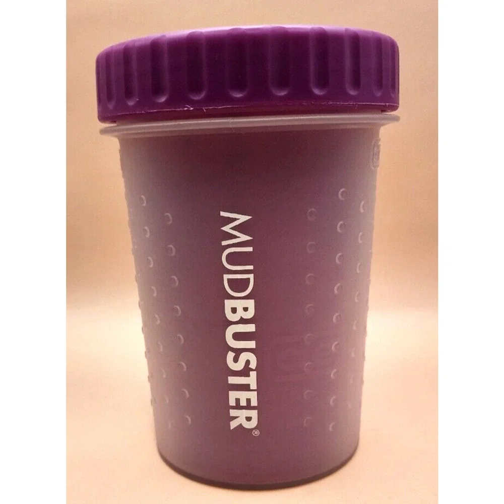 Dexas - MudBuster - Portable Dog Paw Washer W/Soft Silicone Bristles - Purple